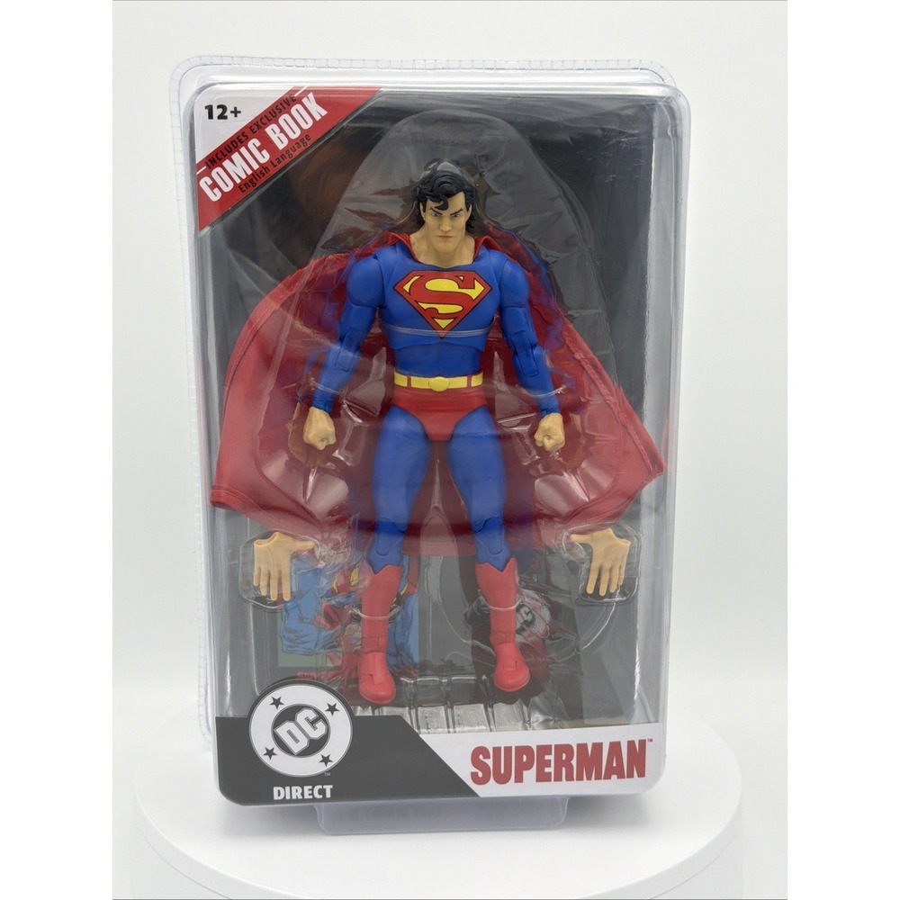 McFarlane DC Direct Superman Zero Hour 7" Figure Comic Book Set NIB
